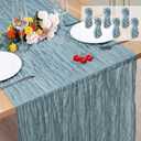 6 Pack Cheesecloth Table Runner 10Ft Christmas Gauze Boho Table Runners for Wedding Decor Bridal Shower Decorations Baby Shower Party(35" x 120")