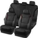 Skechers Memory Foam Car Seat Covers, Air Cool Mesh Thick Seat Covers, Car Seat Full Sets Airbag Compatible, Automotive Comfort for Most Cars,Vans,Trucks, SUVs,Brown