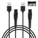 5V USB Charger Cord for Philips OneBlade QP2724 QP2834 QP1924,Replacement for OneBlade 360 MG7910 MG5910 MG9510 QP4631 QP6531 QP1424 X3001 USB Trimmer Charging Cable(TPE-2 Pack,3.3FT)