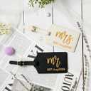 Mr and Mrs Est Luggage Tag, Embroidered Mr Mrs Luggage Tag with Est Date, Honeymoon Suitcase Accessories, Wedding Gift for Couples, Bridal Shower Present (Est. Aug 2025)