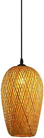 AOODU Rustic Rattan Pendant Light Bamboo Pendant Lighting fixtures 1-Lights Farmhouse Wicker Shade Basket Woven Chandelier for Dining Room Kitchen Island Living Room,E26