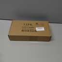 CHENGU 12 Pcs LED Taper Candles Flameless Battery Dripless Dinner Candles for Thanksgiving Day, Weddings, Church, Hanukkah, Christmas, Autumn, New Year Celebration(Spiral Orange,Spiral)