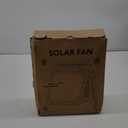 Solar Fan with LED Lantern - Battery Powered with Solar Panel, 90 Adjust, 3 Speed & Timer, 40Hrs Cooling, Rechargeable Battery Operated, Solar Powered for Camping Outdoor Fishing Travel RV Hurricane (10 inch, Black)