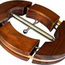 Heavy Duty Wooden Hat Stretcher, 4-Way Adjustable, Universal Fit for Men's Cowboy Fitted Hats (Walnut)