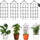 24" Plant Trellis, 6 Pack Metal Garden Trellis for Potted Plants Indoor/Outdoor, Rust-Proof Sturdy Steel Trellis for Climbing Plants, Monstera, Tomatoes, Cucumbers