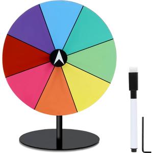 Airpark Prize Wheel Dry Erase 8 Inch Spinning Wheel for Prizes All Metal Tabletop Roulette Wheel of Fortune for Party Birthday Wedding Housewarming Christmas New Year Graduation and Carnival Games