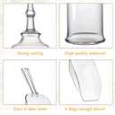 Mimorou 6 Sets Glass Apothecary Jars with Lids and Scoops 3 Styles Clear Candy Jars for Candy Buffets Candy Display Containers Bath Salt Container Cookie Crafts Bathroom Kitchen Storage (Simple)