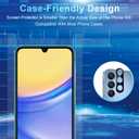 4 x [4+3 Pack Screen Protector Compatible with Galaxy A15 5G, 4 Tempered Glass with 3 Camera Lens Protectors, High Clarity, Anti-Shatter, Bubble Free