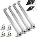 Solar Panel Mounting Brackets, 2 Sets Adjustable Solar Panel Tilt Mount Brackets, 14-27IN Adjust Solar Panel Rack, Support up to 100-450 Watt Mounting Bracket Set, Portable Stand for Roof RV Boat