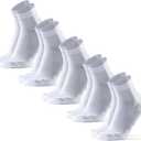 DANISH ENDURANCE Ultra-Comfort Quarter Running Socks, Performance Socks, Men & Women - 3 or 5 Pack (Small)