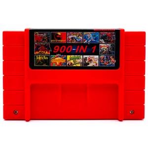 Retrotech Super 900 In 1 Cartridge For SNES Super Nintendo 16Bit Game Console - Red