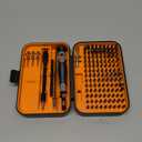 RARTOP Precision Screwdriver Set, 130 in 1 with 120 bits Repair Tool Kit, Magnetic Screwdriver Set with mini built-in box for Electronics iPhone Jewelers Game Console (130-IN-Orange)