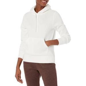 Amazon Essentials womens Regular-Fit Fleece Pullover Hoodie  (Medium, White)