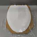 Bemis 1500EC Durable Wooden Toilet Seat, Easy Clean Hinges, Made in USA, Elongated, White