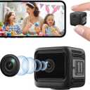 2025 Upgraded Security Camera, Wireless Surveillance Camera, 4K HD Mini Nanny Cam for Home (with Night Vision) WiFi Indoor Camera(Video Only) Black