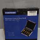 COMOWARE Step Drill Bit Set 5-Piece Titanium-Coated with Automatic Center Punch - Short Length, Double Cutting Blades, High-Speed Steel - Covering 50 Sizes, Complete with Aluminum Case