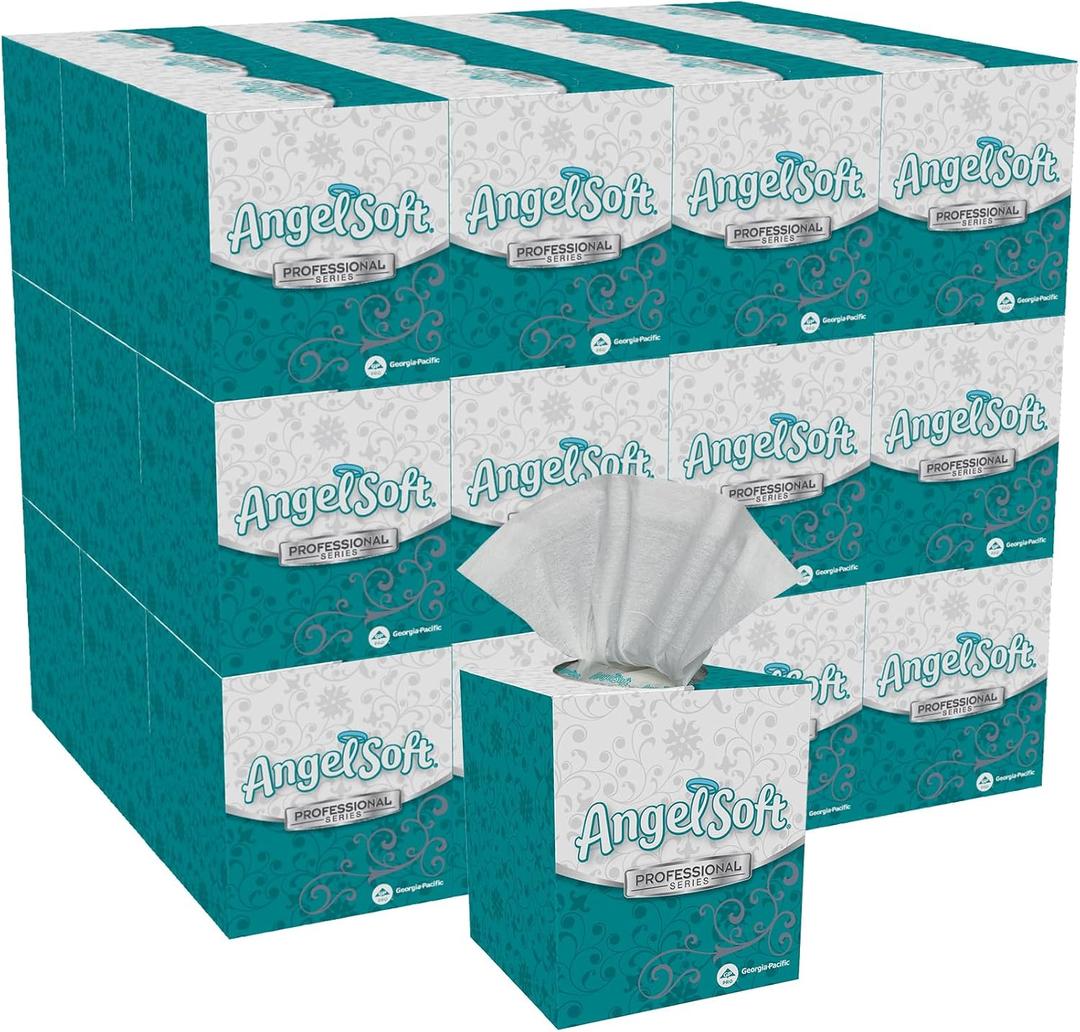 Angel Soft Professional Series 2-Ply Facial Tissue (46580), 96 Sheets, 36 Boxes, Bulk Pack, Ideal for Bathrooms, Meeting Rooms, Reception Areas