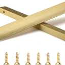 Satanga Edge Finger Pulls for cabinets Kitchen Invisible Hardware Concealed Drawer Pull Aluminum Hidden Door Long Handles Pack of 5 Modern Brushed Brass 11.81" Overall Length Easy Installation
