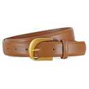 JASGOOD Women Leather Belts Plus Size Faux Leather Belt for Jeans Pants Fashion Ladies Waist Belt with Gold Buckle