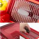LockandLock Press Plate Leakproof Airtight Pickle Kimchi Container 4.5L / 152oz BPA Free One Handle Clear Body Maintain Fresher Taste