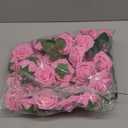 InnoGear Artificial Flowers, 50 Pcs Pink Foam Fake Roses Bulk with Stems for Decoration DIY Wedding Bouquets Centerpieces Bridal Shower Party Valentines Christmas Tree