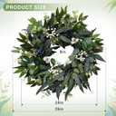 24'' Eucalyptus Wreaths for Front Door,Spring Summer Fall Winter Wreaths,Large Outdoor Greenery Wreaths for Porch,Wall,Holiday,Home Decor-Spring, Summer, Fall, Winter All Seasons