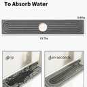 Kitchen Faucet Absorbent Mat, Diatomite Fast Drying Stone Faucet Mat For Kitchen ,Instant Quick Drying Stone Mat Around Faucet (White, 15.7" x 3.9")