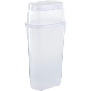 Rubbermaid Wrap N' Craft Plastic Wrapping Paper Organizer Storage Container with Top Ornament Storage Compartment for 20 Standard 30 Inch Rolls, Clear