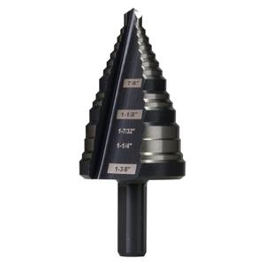 1/4 to 1-3/8 Inches M2 HSS Step Drill Bit for Metal, Plastic, Wood, Aluminum, Heavy Duty Unibit with Multi Hole Sizes
