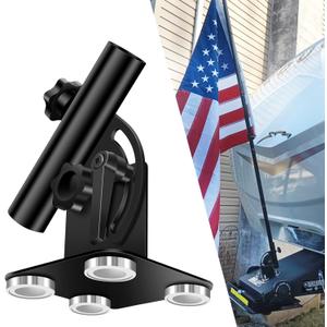 Magnetic Flag Pole Holder for 5th Wheel RV Hitch  Trailer Hitch Flag Pole Holder, 90 Adjustable, No Drilling, Heavy-Duty for Camper, Trailer, Fifth Wheel