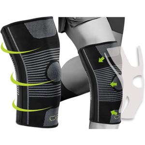 Kinesiology Knee Compression Sleeves - Professional Knee Braces for Men and Women for Joint Pain Relief, Swelling, ACL, MCL, Inflammation Relief, FSA and HSA Approved (Large, Black)