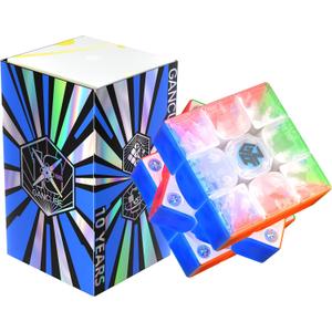 GAN 356 i Carry 2 UV, Smart Cube 3x3 Magnetic Bluetooth Electronic Speed Cube with Timer Online Competition with App Upgraded GAN356 iCarry Puzzle Toys for Kids Adults, 10th Anniversary Edition