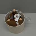 EDISHINE Tripod Table Lamp, Small Cute Bedside Lamp with Linen Beige Lampshade, Nightstand Lamp for Nursery, Bedroom, Kid Room, Living Room, Light Brown Wooden Base, E26 Socket, 14.2 Inch