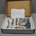 GGStudy 2 Handles 3 Holes Faucet Widespread Bathroom Sink Faucet Chrome Basin Mixer Tap Matching Pop Up Drain with Overflow