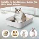 Disposable Cat Litter Box, Sturdy and Durable, Extra Thick, Large Size - 16.2"x12.6"x3.9", Water Resistant and Sustainable, Disposable Litter Boxes for Cats (White, 3-Pack)