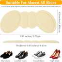 8 Pairs Heel Pads for Shoes Shoes Pads for Women Premium Foam Heels Cushions Protectors Too Big Anti-Slip Grips Pad for Women Men Stop Slipping Rubbing Foot Pain (Black Beige)