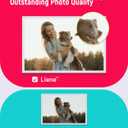 Liene Amber M100/M200/M110/M210 4x6" Photo Printer 80 Sheets Photo Paper & 2 Ink Cartridges Refill, Dye Sublimation, Only for Liene DHP512/DHP513/DHP514/DHP515 Printer, for Display, Framing, Scrapbook