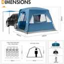 Portal 5-Person SUV Tent with Porch, 2-in-1 Car Camping Tent, Water-Resistant & Windproof, Trunk Tent for Travel & Outdoor Adventures