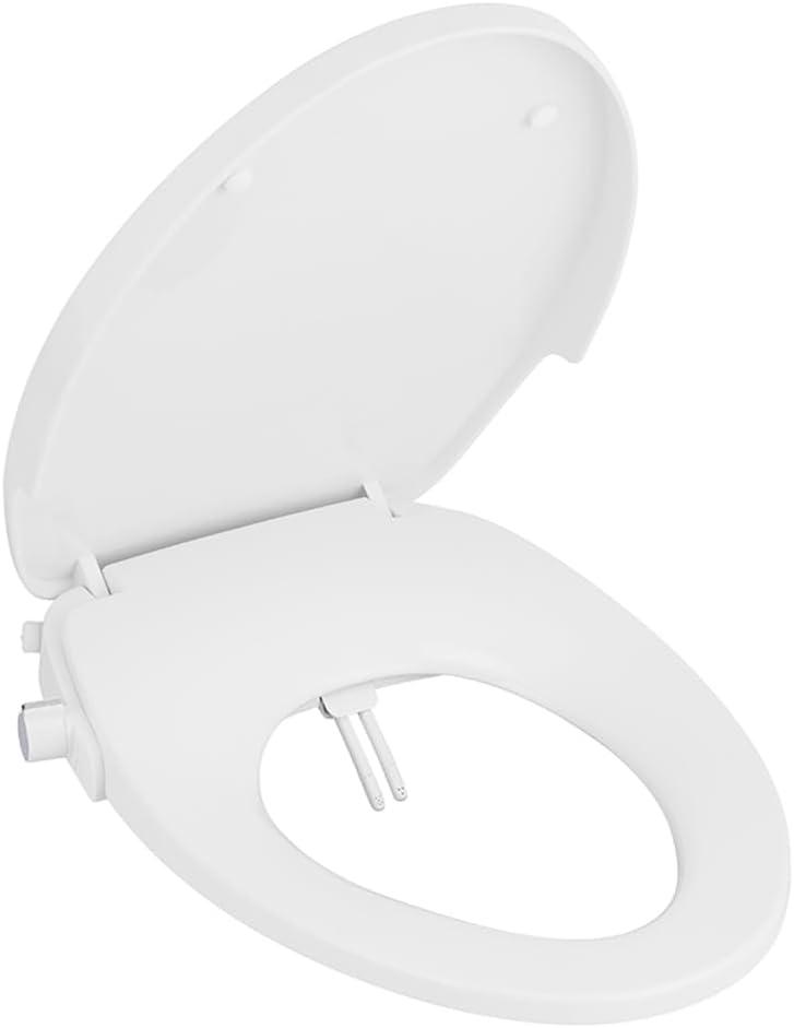 Niagara Hydrotech Non-Electric Bidet Seat  Fits Elongated Toilet Bowls, Front & Rear Wash Options, Adjustable Water Pressure for Added Comfort, No Electricity Required