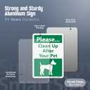 SmartSign10 x 7 inch Please Clean Up After Your Pet Yard Sign with DOG Graphic, 40 mil Laminated Rustproof Aluminum, 21.5 inch tall Sign and Stake Kit by SmartSign, 100+ Years of Sign Expertise