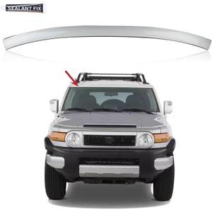 Duolctram Front Windshield Molding w/Side Clips White Upper Top Windshield Reveal Molding Compatible with 2007-2014 Toyota FJ Cruiser 75503-35060-A0 75503-35010