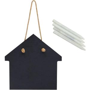 Farmlyn Creek 2 Rustic Farmhouse Hanging Chalkboard Signs with 4 Chalk Sticks (6 Piece Set)