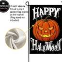 5 x Doncida 3 Pack Happy Halloween Thanksgiving Christmas Garden Flag 12x18 inch Double Sided Burlap Pumpkin Welcome Fall Holiday Small Yard Flag for Outside Decoration