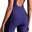 beautyin Women's Boyleg One Piece Swimsuit Racerback Athletic Bathing Suit (Purple, L)
