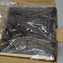 Small Grocery Bag Holder, Trash bag holder with Removable Bamboo Top, Wall Mount, No Drill, Stainless Steel, Black