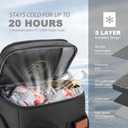 BAGPARKK Insulated Cooler Backpack,33 Cans Multifunctional Double Deck Leakproof Cooler Bag with Sternum Strap,Large Capacity Lightweight Travel Camping Beach Backpack