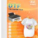 DTF Transfer Film Paper A4 (8.5" x 11") - 20 Sheets Premium PET Direct to Film Transfer Paper for Sublimation - Works on Cotton, Polyester and More Fabrics - Ideal for T-Shirts Printing