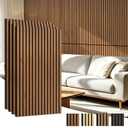 Art3d 4-Pack 47x23.6 Inch Acoustic Panels with Wood Slat Design - Soundproof Wall Panel for Office, Gaming Room & Studio, Ideal for Streamers, Home Workers & Recent Movers, Walnut