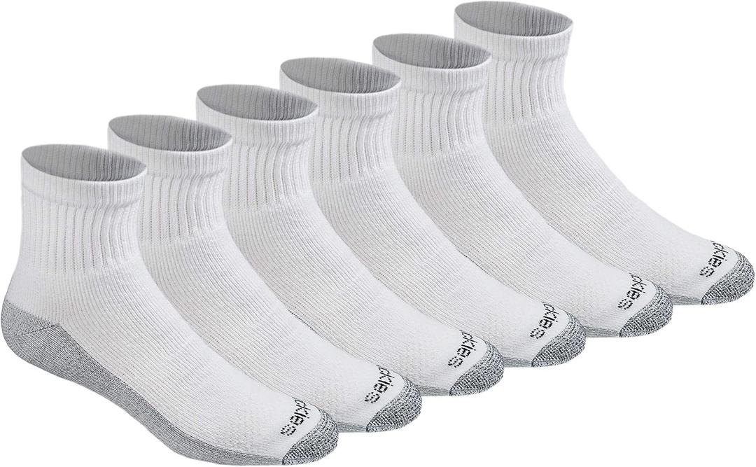 Dickies Men's Dri-Tech Moisture Control Quarter Socks,  M-XXL (6, 12, 18 Pairs) (Large)