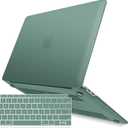 IBENZER Compatible with MacBook Air 11 Inch Case Model A1370 A1465, Soft Touch Plastic Hard Shell Case Bundle with Keyboard Cover for Mac Air 11, Midnight Green, A11MTGN+1
